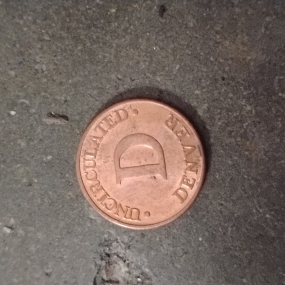Denver mint D token “penny”